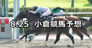 【釜山ステークス】8/25(土) 小倉競馬 穴馬予想