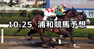 【神無月特別】10/25(木)地方競馬 穴馬予想(浦和競馬)