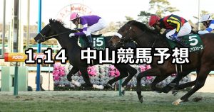 【京成杯】2019/1/14(月) 中山競馬 穴馬予想
