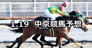 【中京スポニチ賞】2019/1/19(土) 中京競馬 穴馬予想