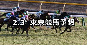 【東京新聞杯】2019/2/3(日) 東京競馬 穴馬予想