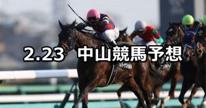 【アクアマリンステークス】2019/2/23(土) 中山競馬 穴馬予想
