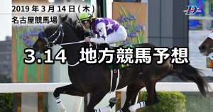 【名古屋大賞典/柏の葉オープン】2019/3/14(木)地方競馬 穴馬予想