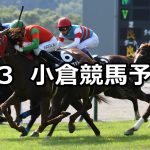 【九州スポーツ杯】2019/8/3(土) 小倉競馬 穴馬予想