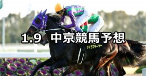 【淀短距離ステークス】2021/1/9(土) 中央競馬 穴馬予想(中京競馬)