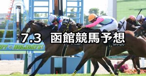 【函館日刊スポーツ杯】2021/7/3(土) 中央競馬 穴馬予想(函館競馬)
