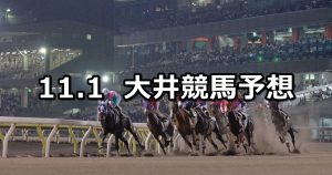 【秋晴賞】2021/11/1(月)地方競馬 穴馬予想（大井競馬）