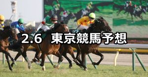 【東京新聞杯】2022/2/6(日) 中央競馬 穴馬予想(東京競馬)