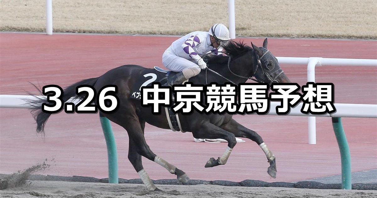 【名鉄杯】2022/3/26(土) 中央競馬 穴馬予想（中京競馬）