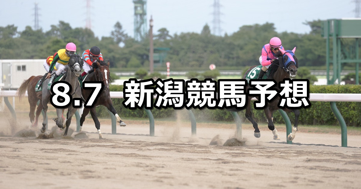 【レパードステークス】2022/8/7(日) 中央競馬 穴馬予想（新潟競馬）