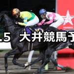 【東京盃】2022/10/5(水)地方競馬 穴馬予想(大井競馬)