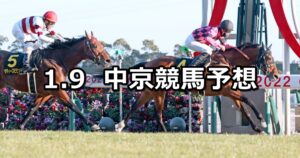 【淀短距離ステークス】2023/1/9(月) 中央競馬 穴馬予想（中京競馬）