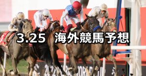 【ドバイワールドカップデー】2023/3/25(土) 海外競馬 穴馬予想