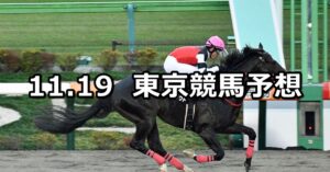 【霜月ステークス】2023/11/19(日) 中央競馬 穴馬予想(東京競馬)