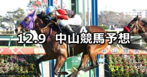 【常総ステークス】2023/12/9(土) 中央競馬 穴馬予想（中山競馬）
