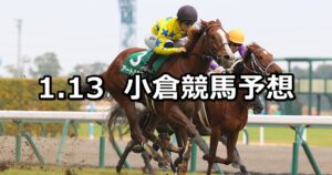 【愛知杯】2024/1/13(土) 中央競馬 穴馬予想(小倉競馬)