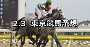 【JCベストレース記念】2024/2/3(土) 中央競馬 穴馬予想(東京競馬)