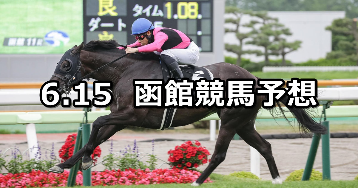 【STV杯】2024/6/15(土) 中央競馬 穴馬予想（函館競馬）