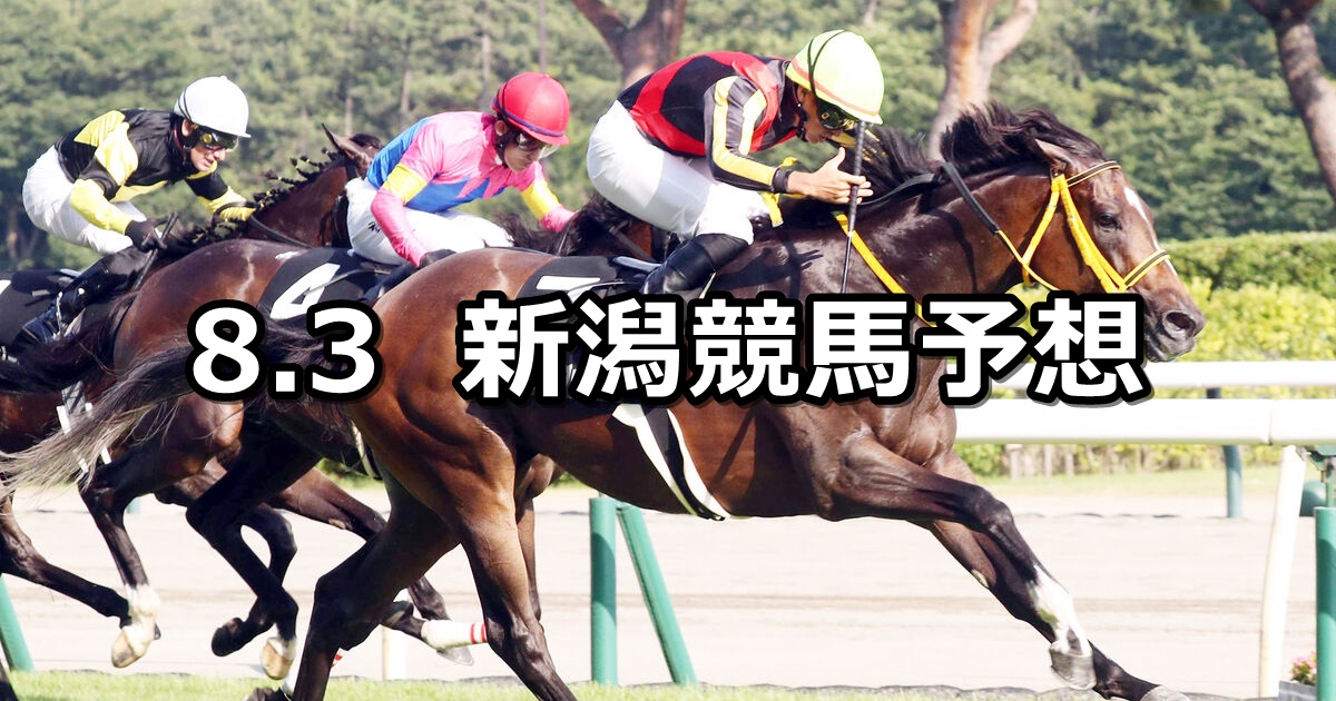 【新潟日報賞】2024/8/3(土) 中央競馬 穴馬予想（新潟競馬）