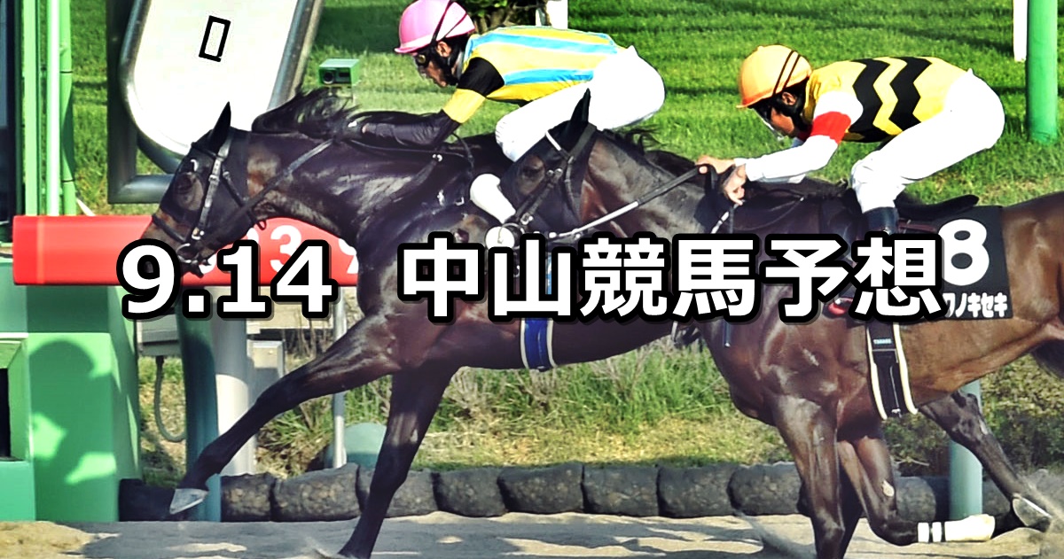 【初風ステークス】2024/9/14(土) 中央競馬 穴馬予想（中山競馬）