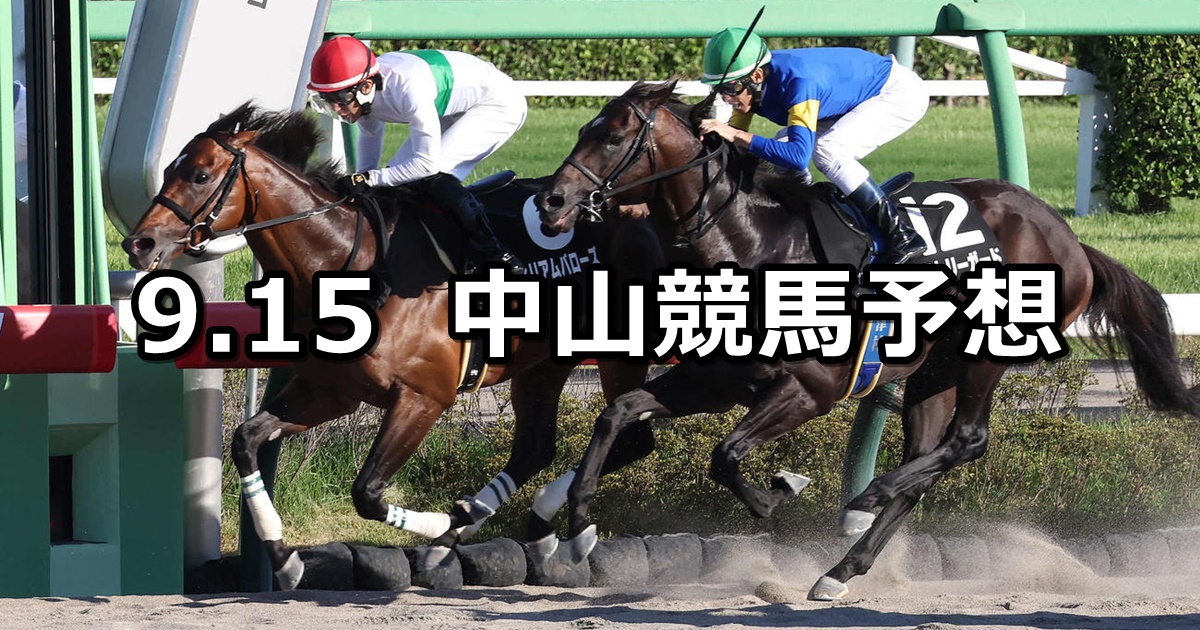 【ラジオ日本賞】2024/9/15(日) 中央競馬 穴馬予想（中山競馬）