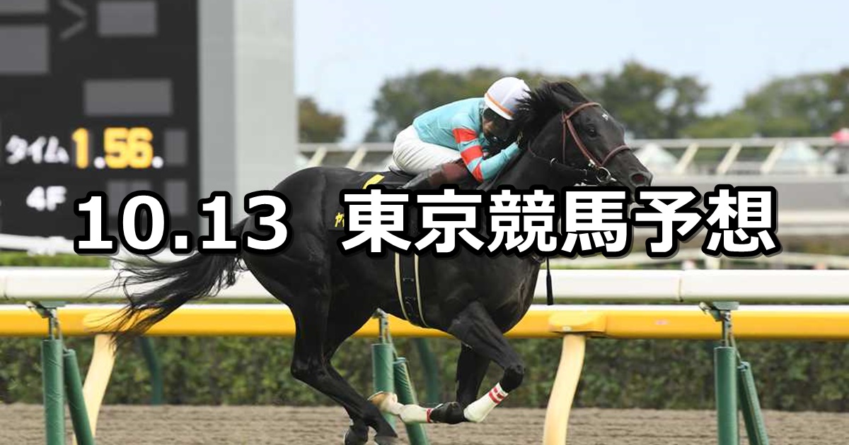 【オクトーバーステークス】2024/10/13(日) 中央競馬 穴馬予想（東京競馬）