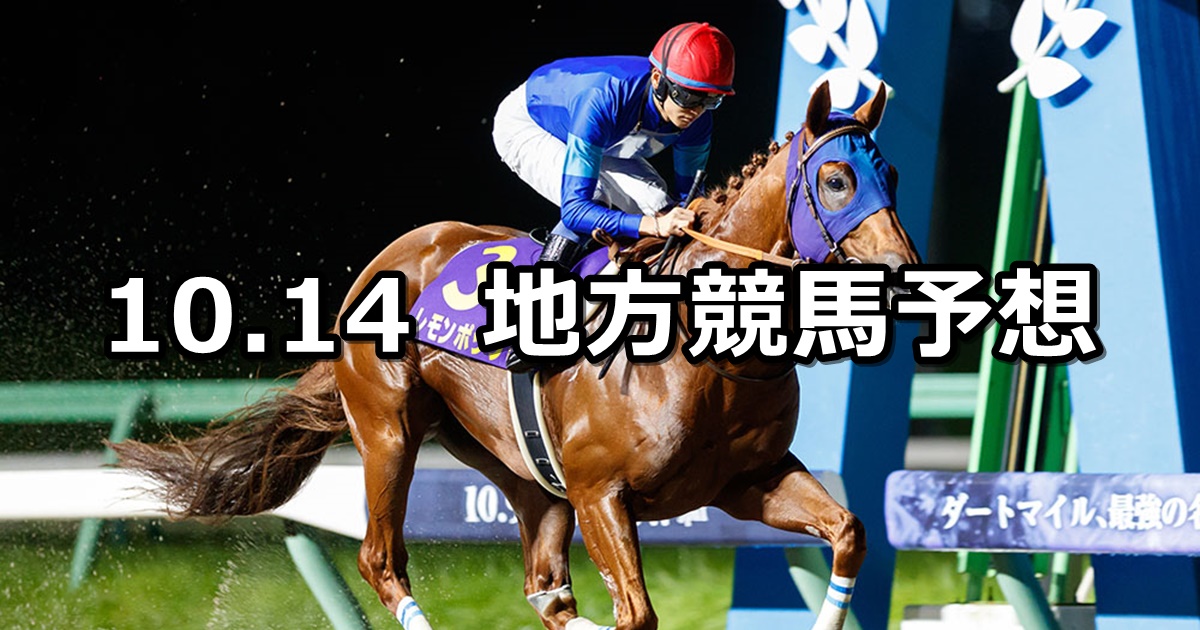 【南部杯/イヴニングスター賞】2024/10/14(月)地方競馬 穴馬予想（盛岡/大井競馬）