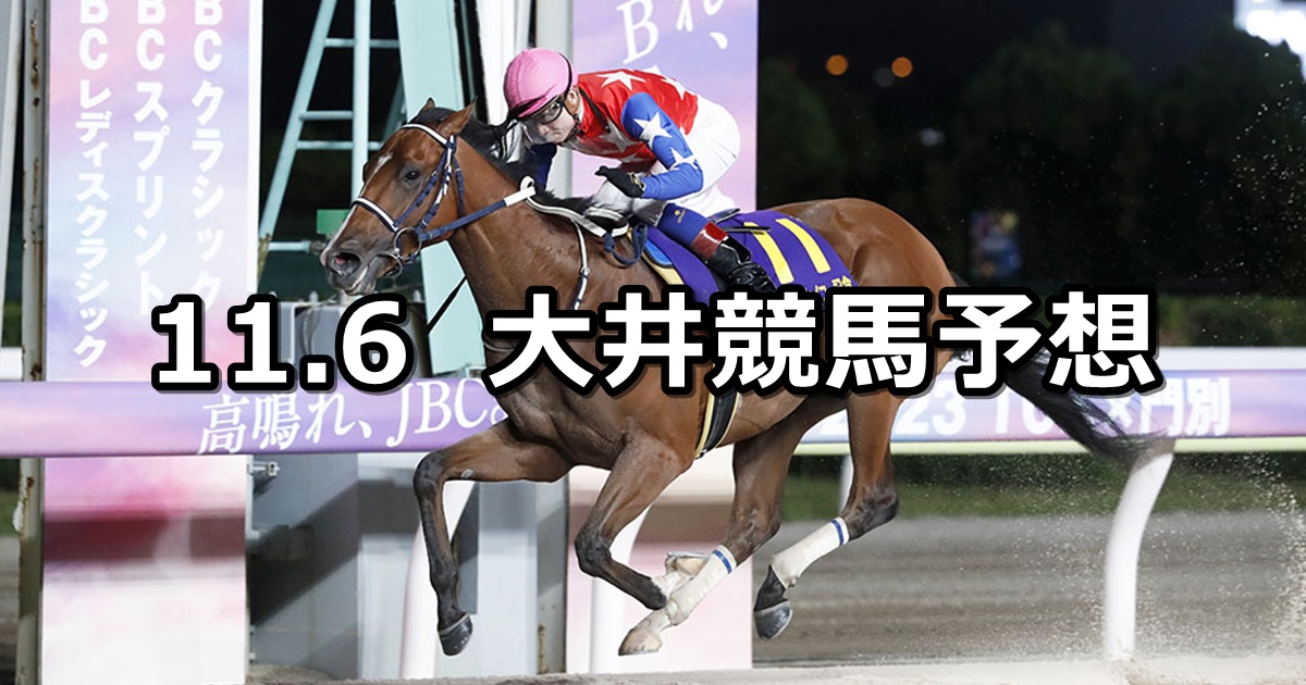 【ハイセイコー記念】2024/11/6(水)地方競馬 穴馬予想（大井競馬）