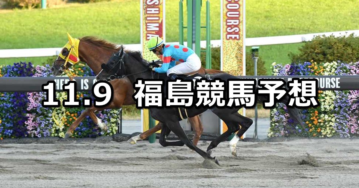 【奥羽ステークス】2024/11/9(土) 中央競馬 穴馬予想（福島競馬）