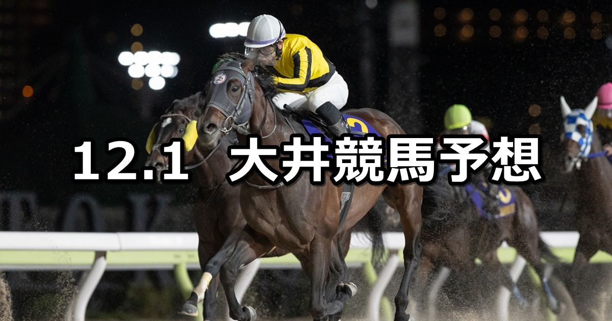 【東京シンデレラマイルトライアル】2024/12/1(日)地方競馬 穴馬予想（大井競馬）