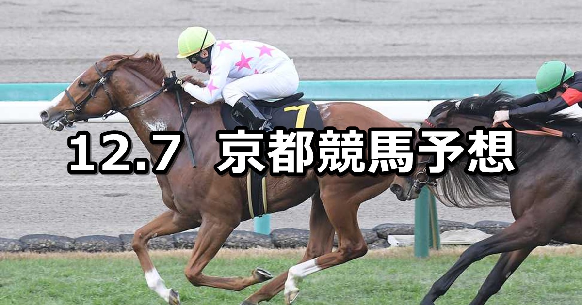 【リゲルステークス】2024/12/7(土) 中央競馬 穴馬予想（京都競馬）