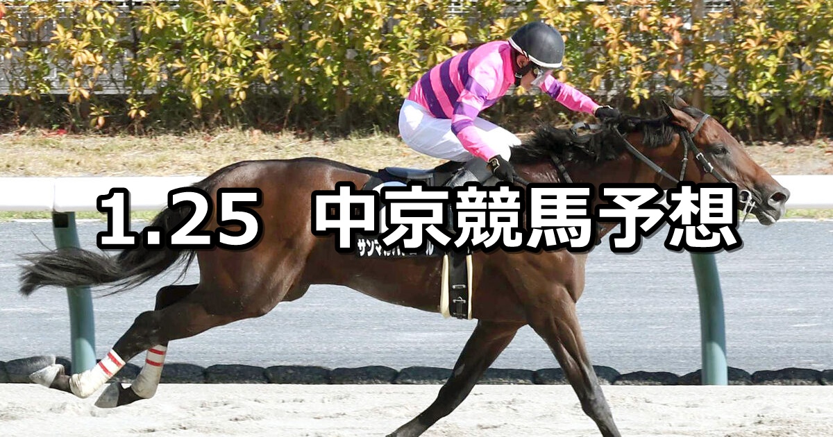 【瀬戸ステークス】2025/1/25(土) 中央競馬 穴馬予想（中京競馬）