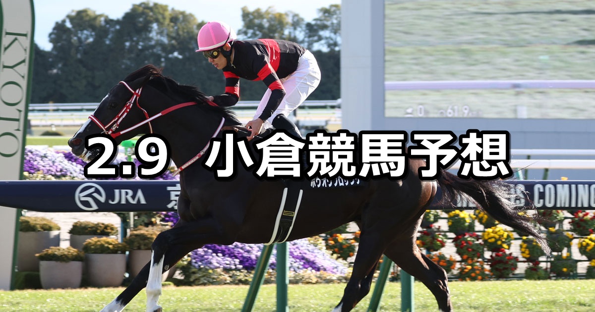 【小倉日経賞】2025/2/9(日) 中央競馬 穴馬予想（小倉競馬）