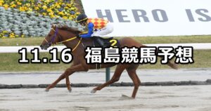 【福島民友カップ】2025/11/16(日) 中央競馬 穴馬予想(福島競馬)