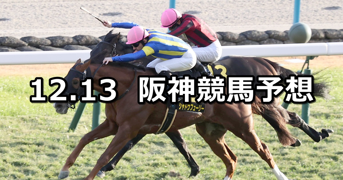 【リゲルステークス】2025/12/13(土) 中央競馬 穴馬予想（阪神競馬）
