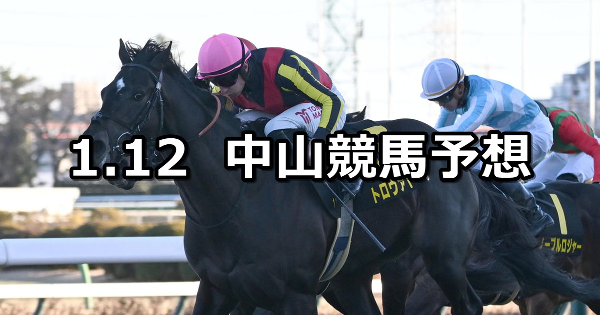【ニューイヤーステークス】2026/1/12(月) 中央競馬 穴馬予想（中山競馬）