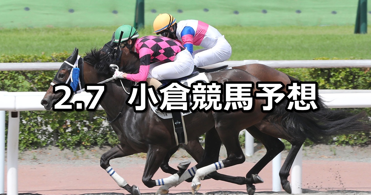 【豊前ステークス】2026/2/7(土) 中央競馬 穴馬予想（小倉競馬）
