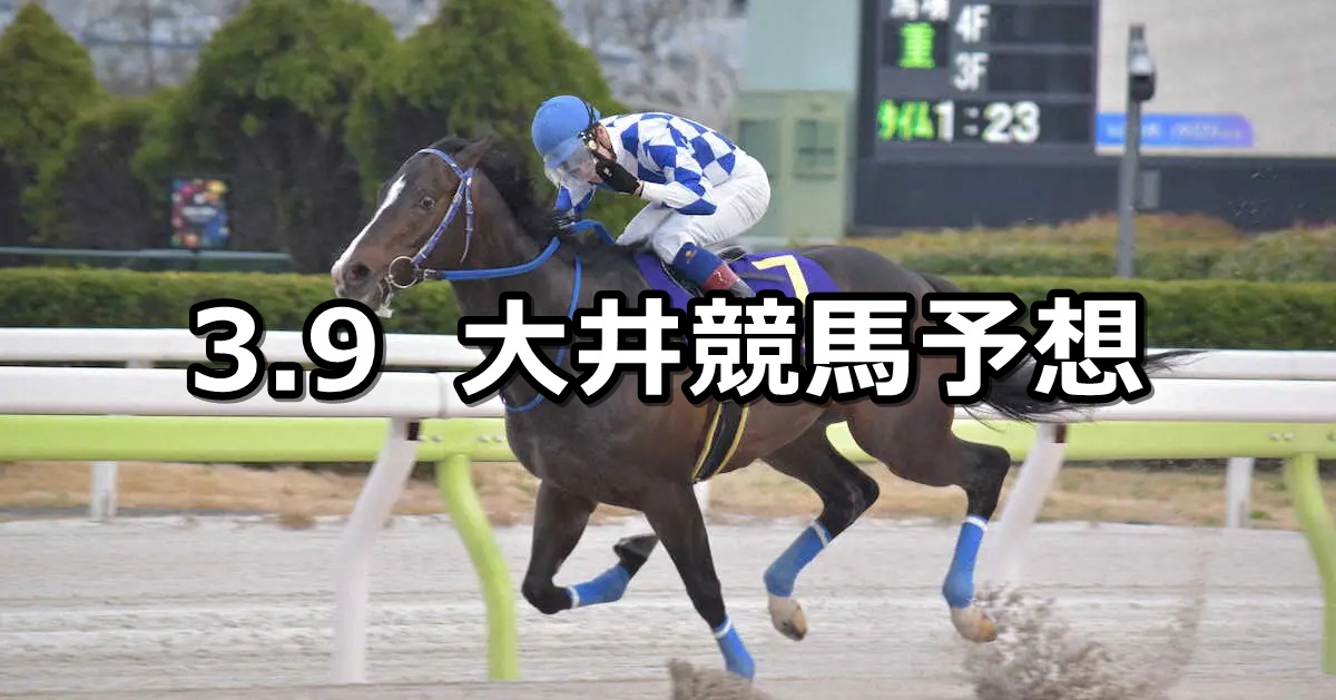【スターバーストカップ】2026/3/9(月)地方競馬 穴馬予想（大井競馬）