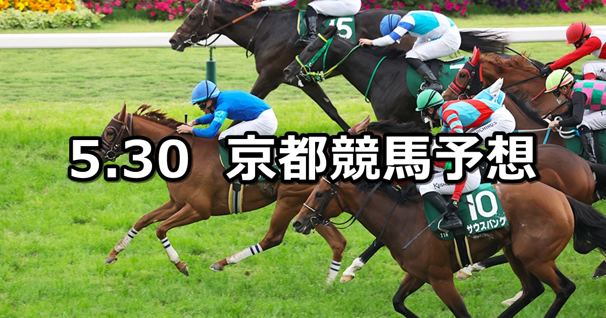 【葵ステークス】2026/5/30(土) 中央競馬 穴馬予想（京都競馬）