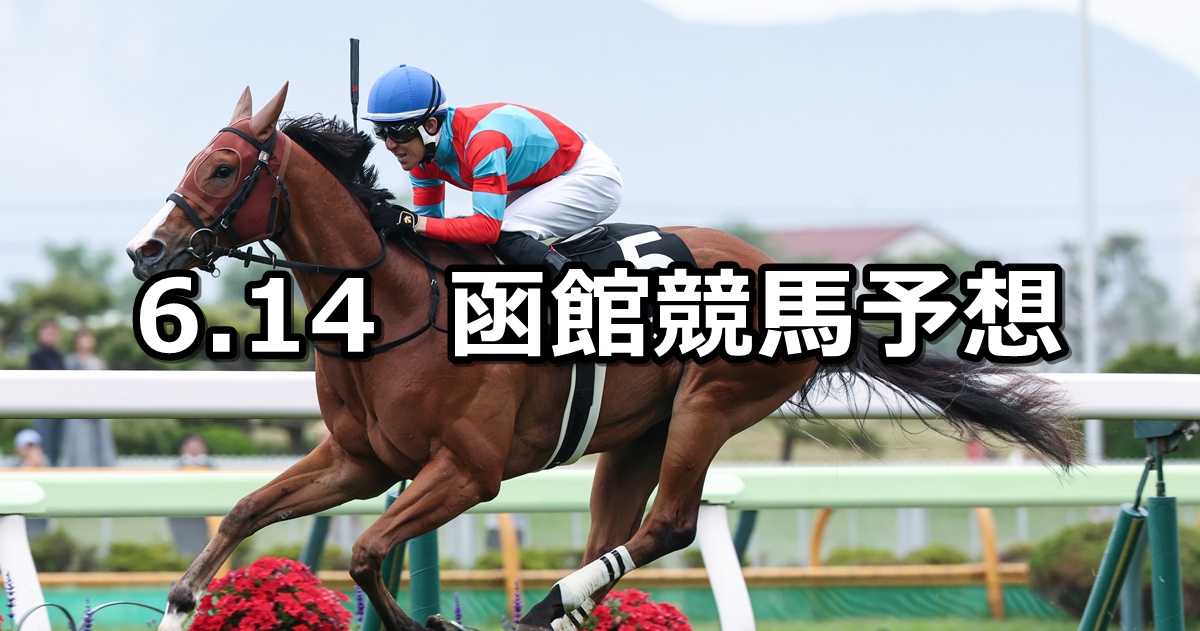 【函館日刊スポーツ杯】2026/6/14(日) 中央競馬 穴馬予想(函館競馬)